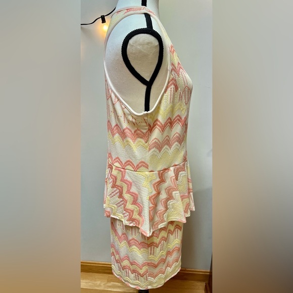 Orange, Yellow & Cream Patterned Dress by Kristin Miles - Picture 4 of 7